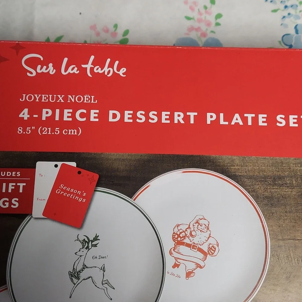 Sur La Table Festive Christmas Dessert Plates